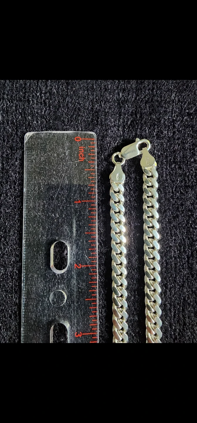 (925) Sterling Miami Cuban Link Chain - photo 3
