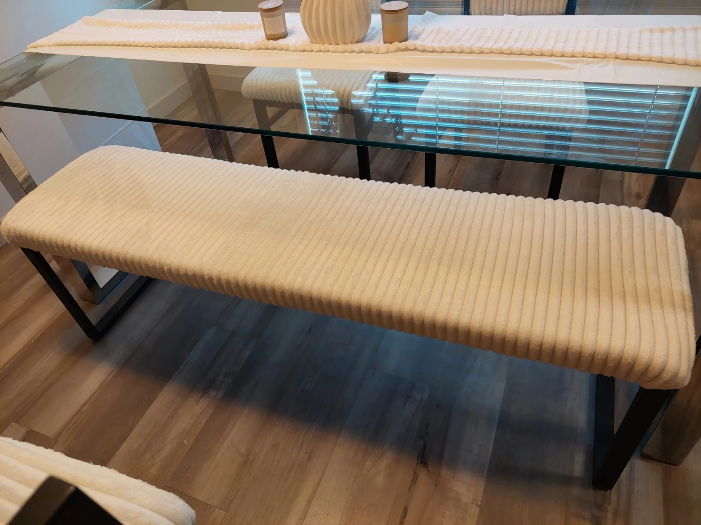Cream Corduroy dining set - photo 2