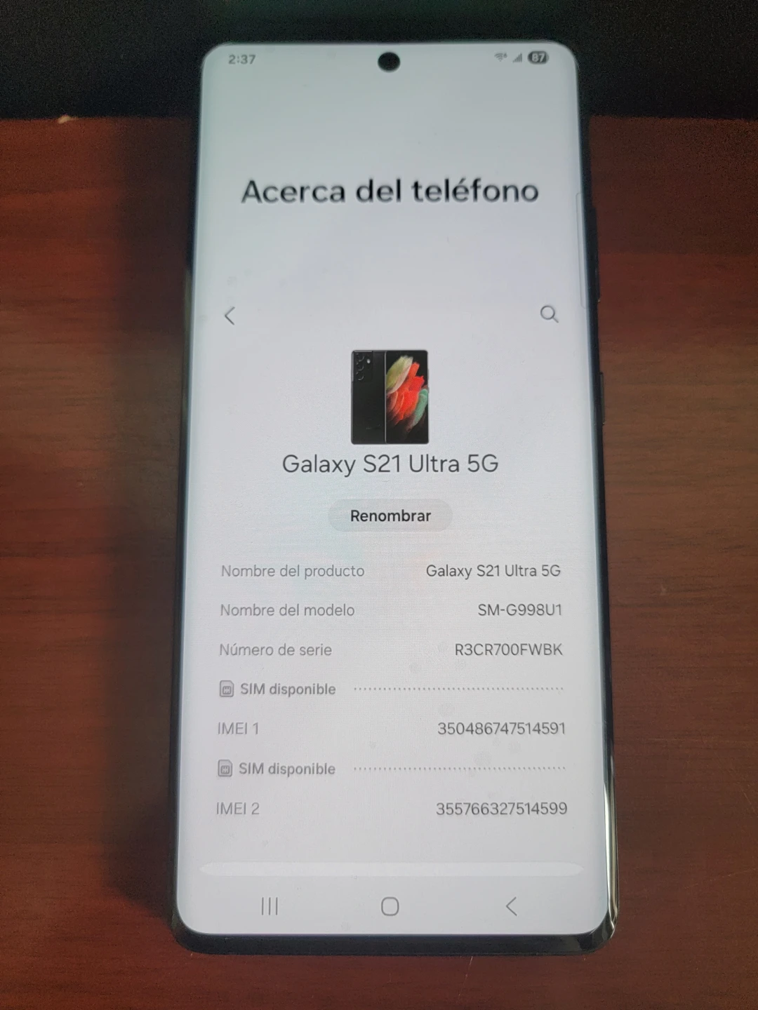 Samsung Galaxy S21 Ultra 5G Smartphone