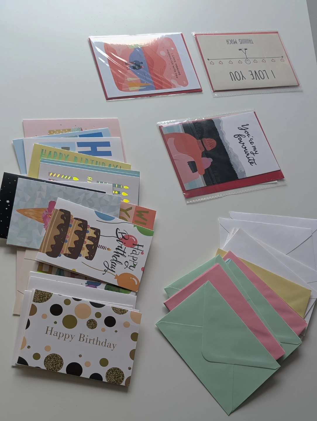 Assorted Birthday and Greeting Cards with Envelopes