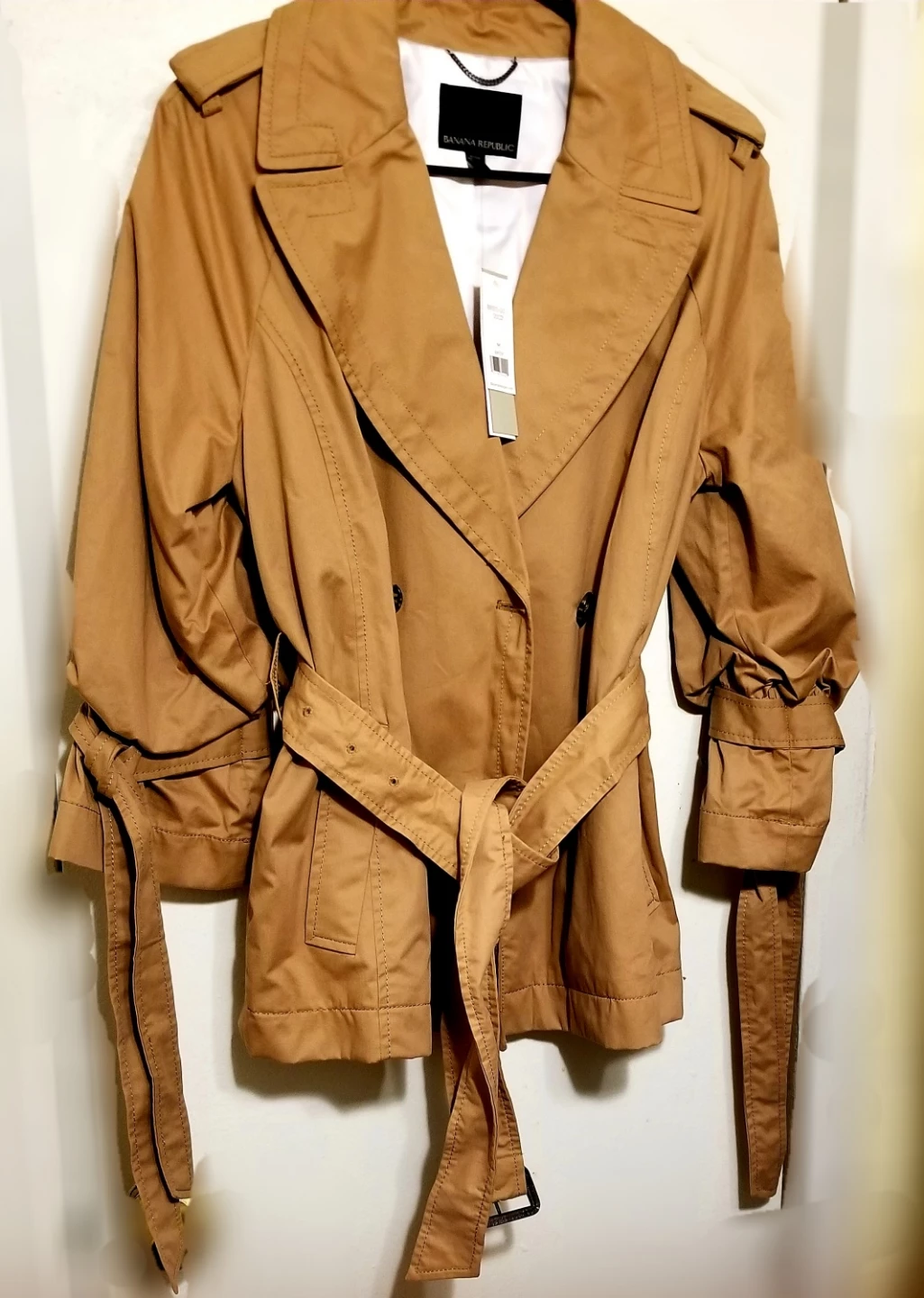 NWT Banana Republic Women's Brwon Petite Trench Coat ⚽