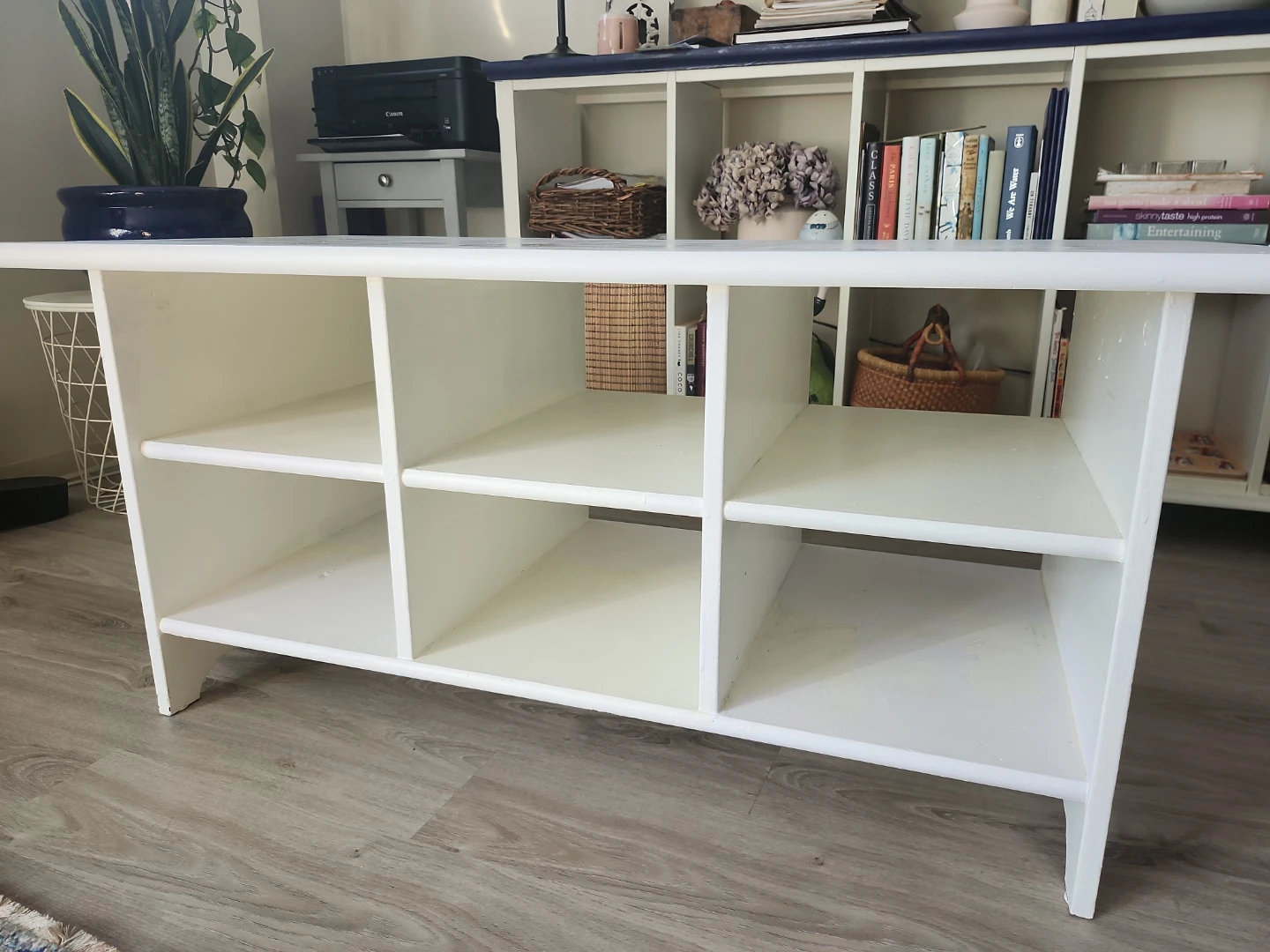 White painted wooden TV stand/media unit - photo 2