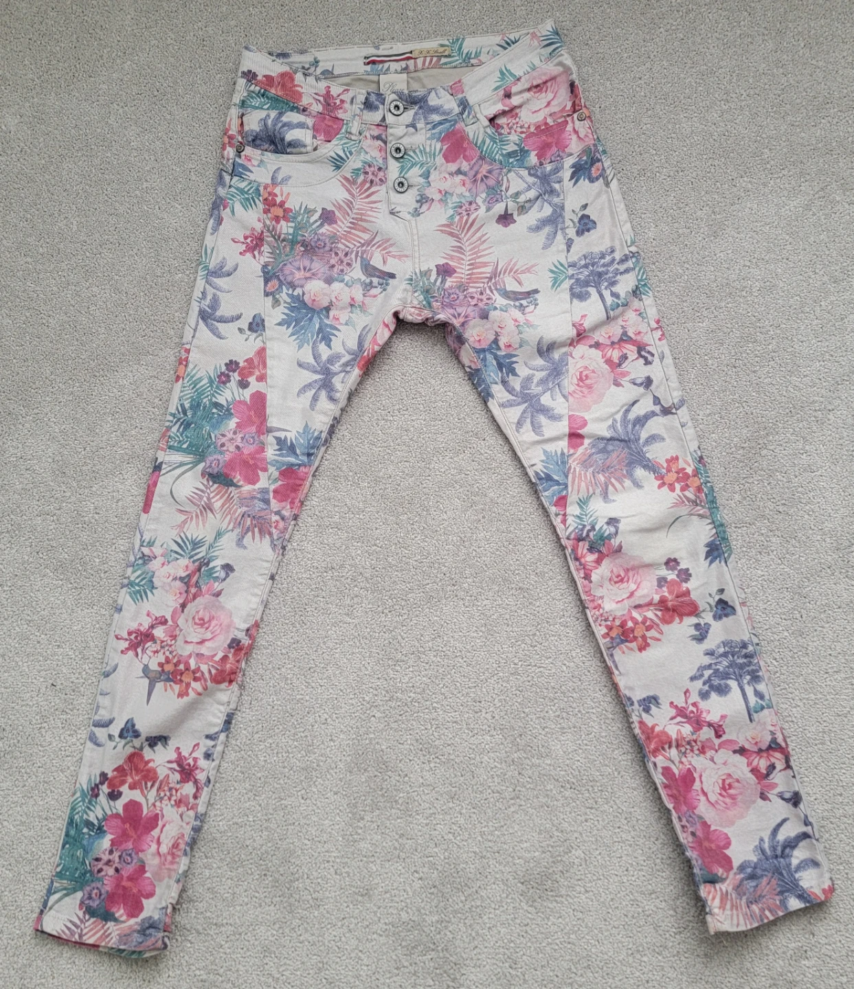 Please Floral Print Skinny Jeans