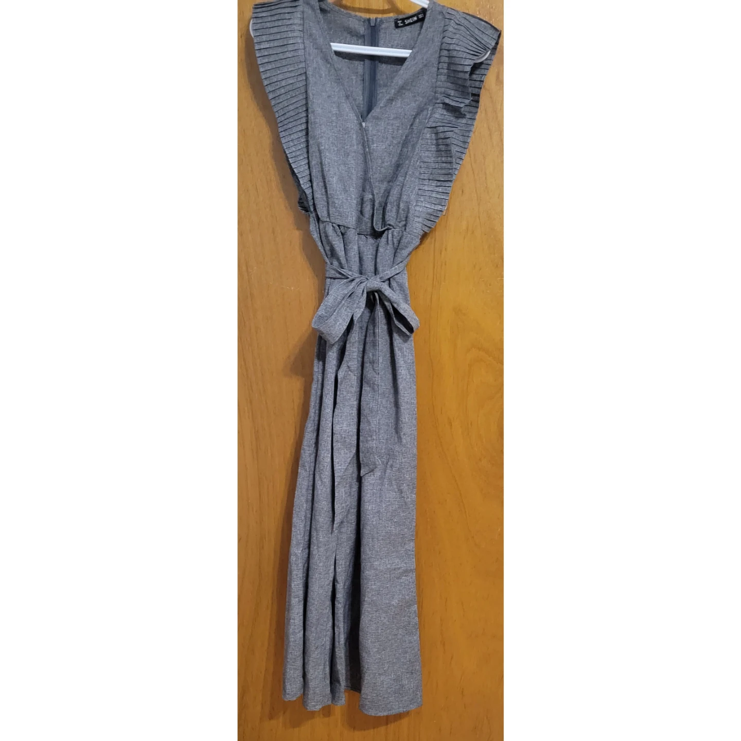 SHEIN Grey Ruffle Jumpsuit