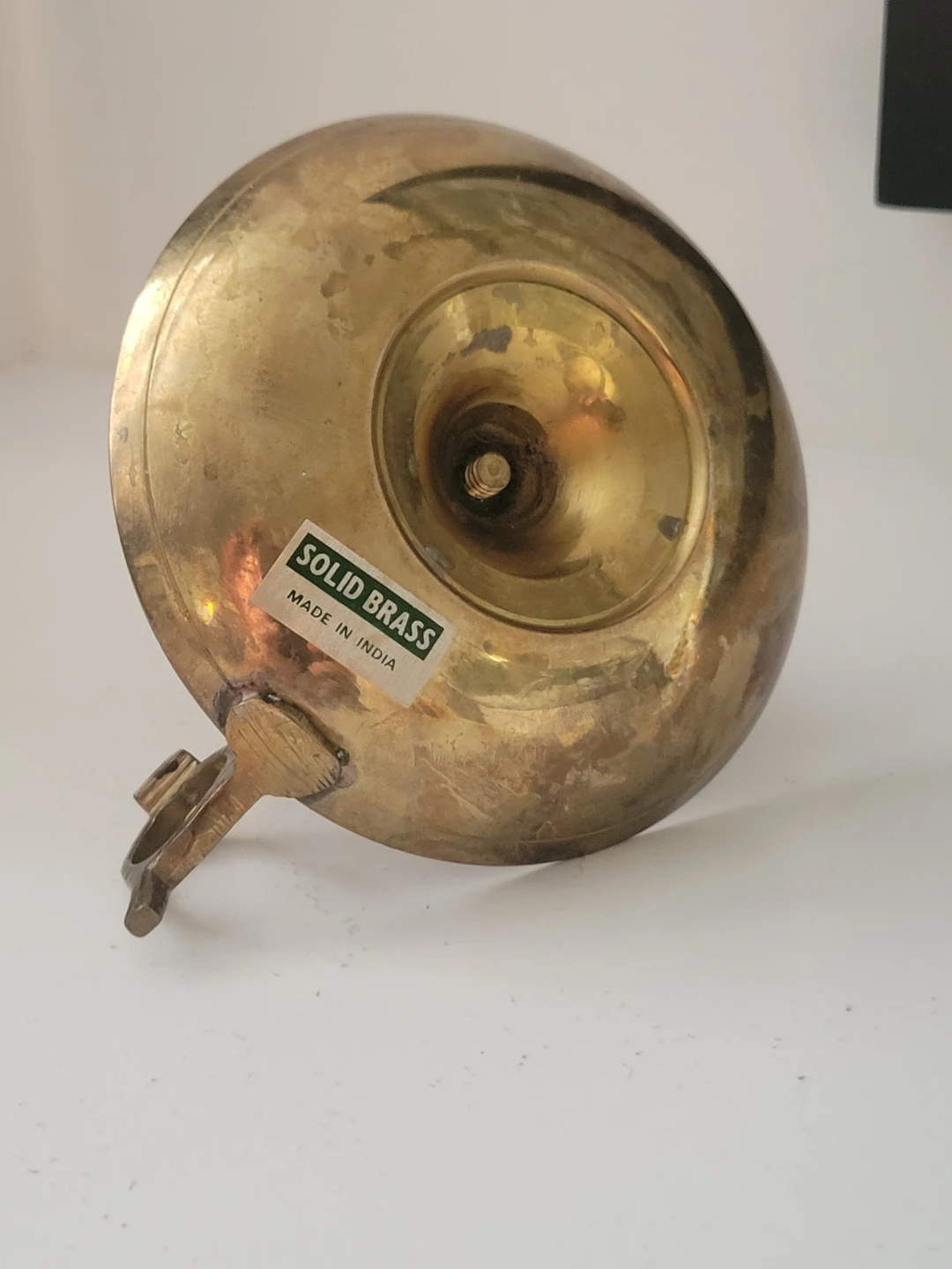 Solid Brass Candlestick with Glass Hurricane Shade.Chamberstick - photo 5