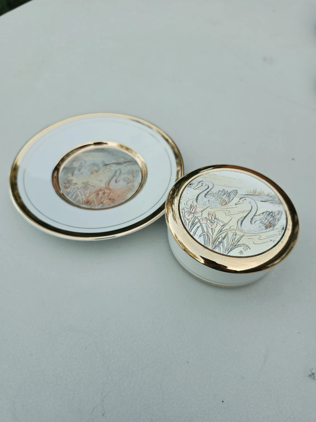 Decorative Trinket Dish with Lid Japan 🇯🇵 - photo 3