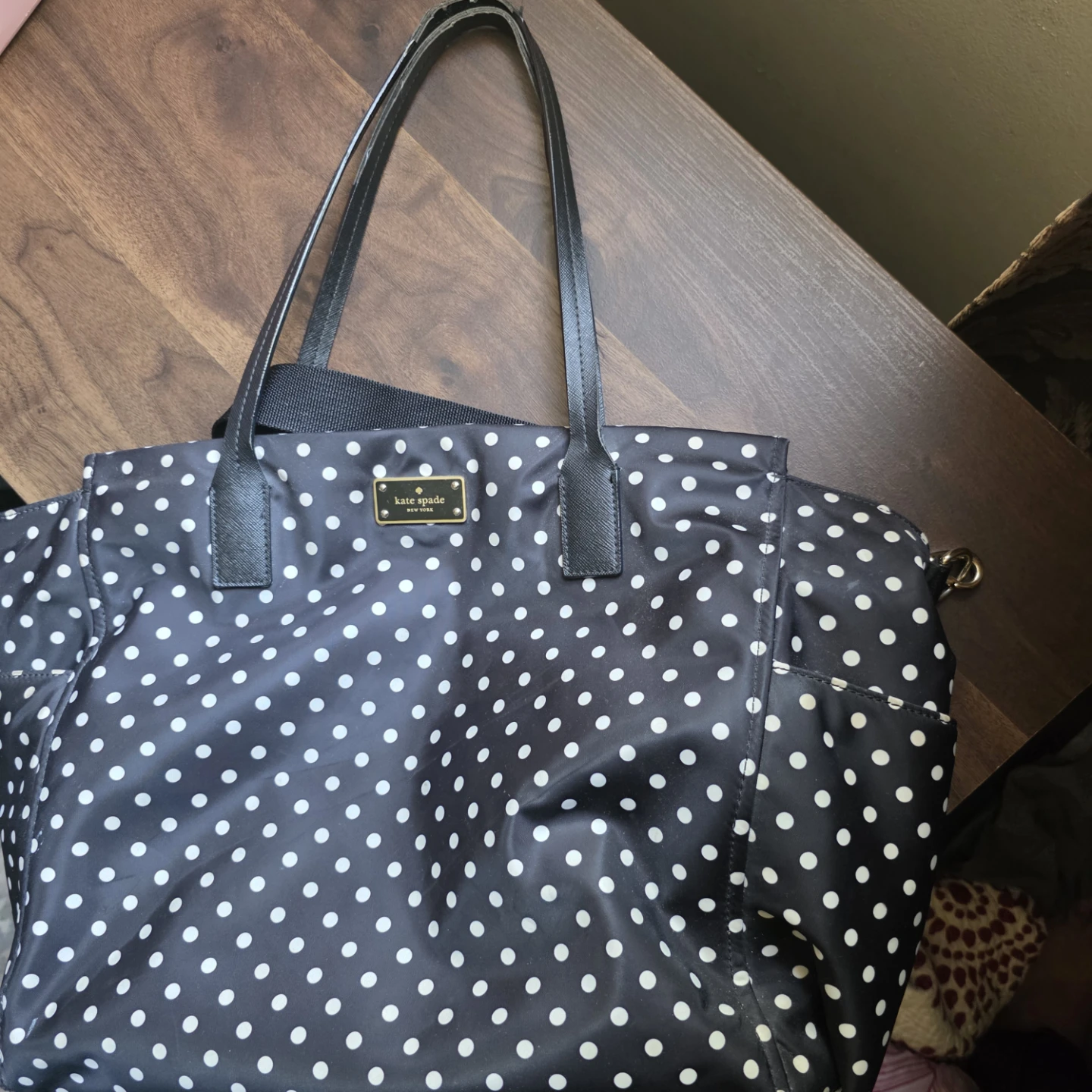 Kate Spade Black & White Polka Dot diaper bag - photo 2