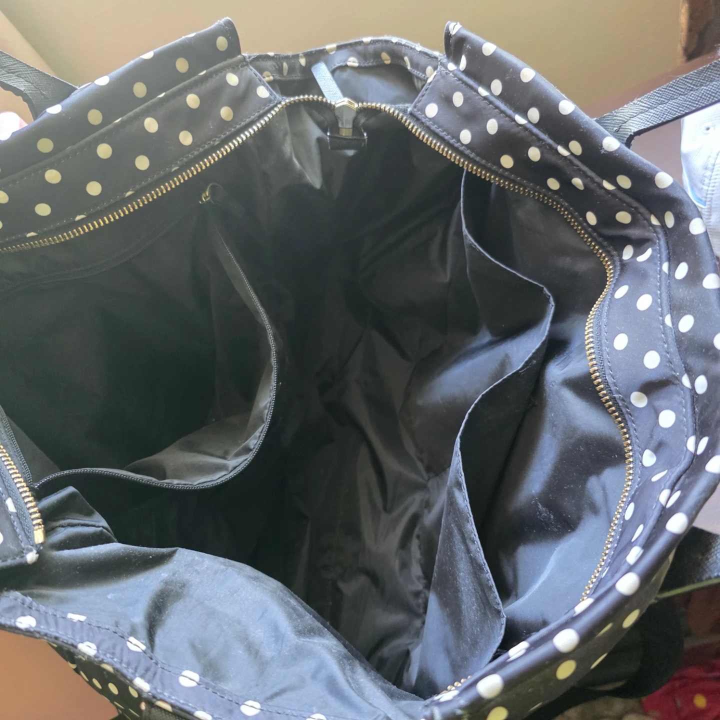 Kate Spade Black & White Polka Dot diaper bag - photo 4