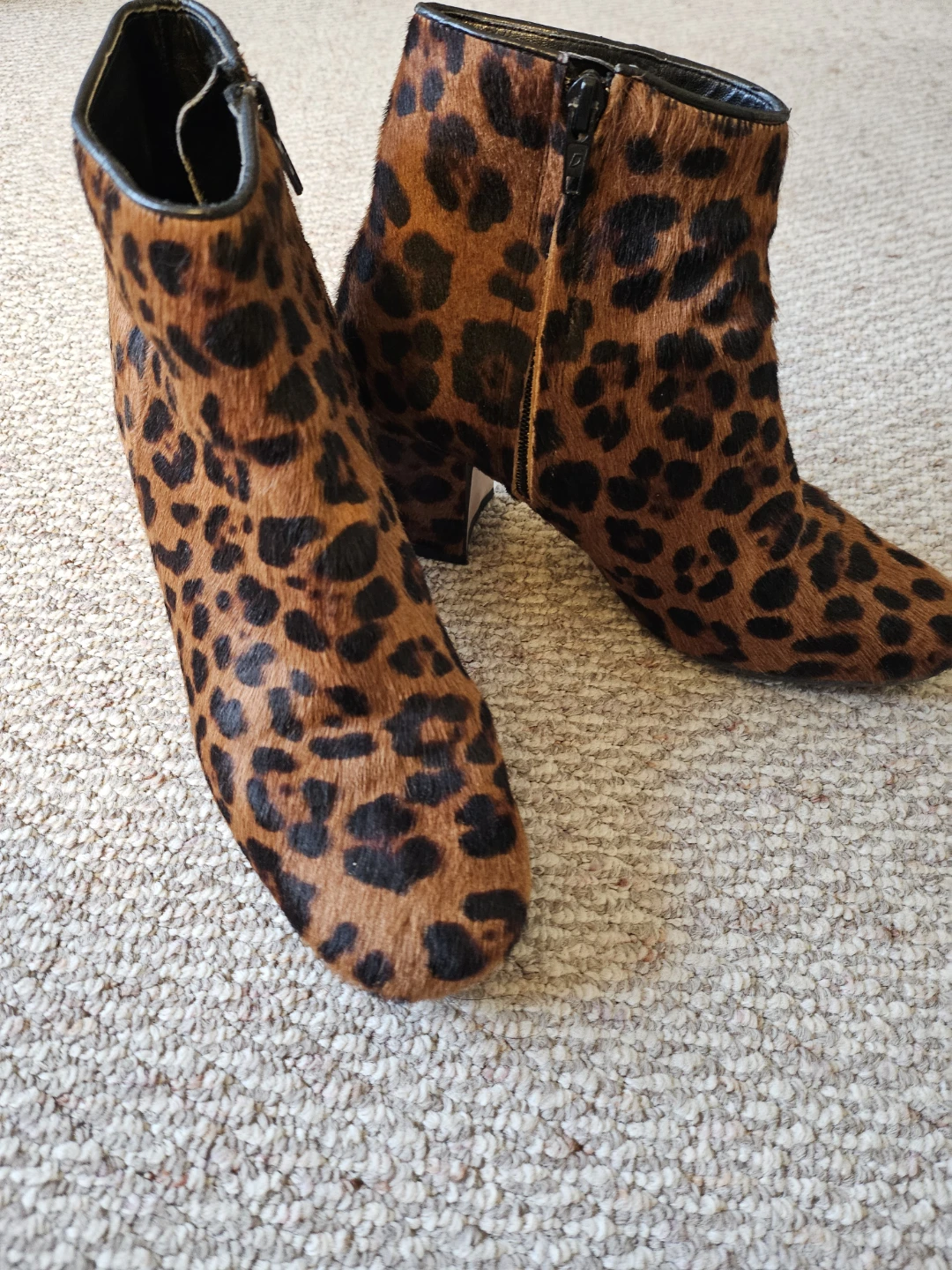 ZARA- Leopard Print Ankle Boots