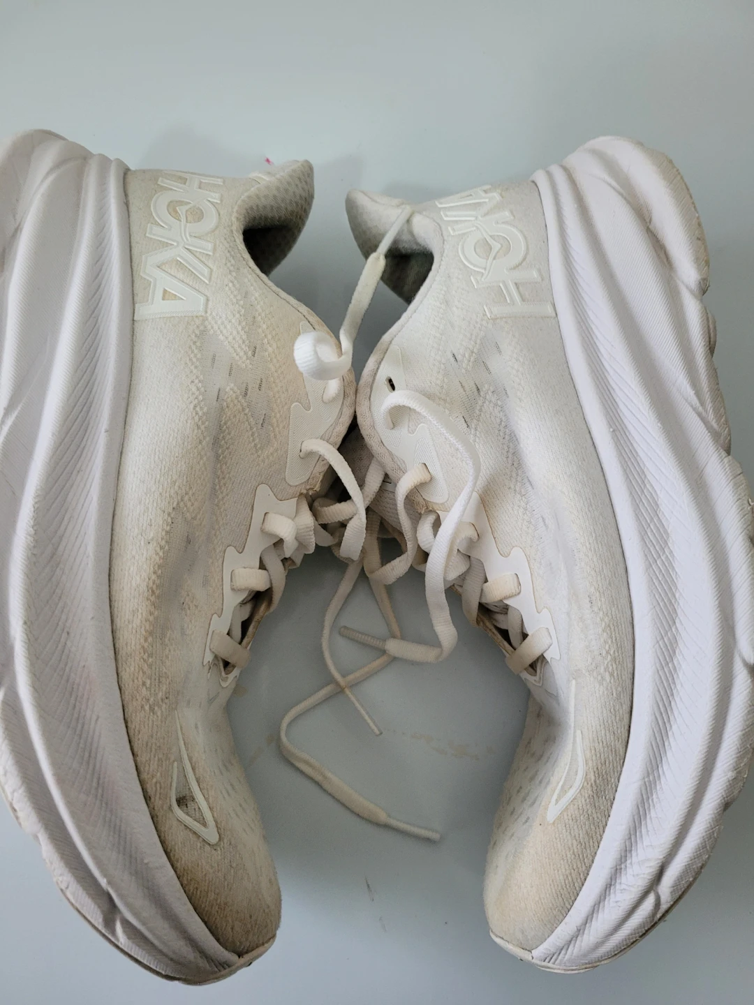Hoka White Running Shoes size 7B