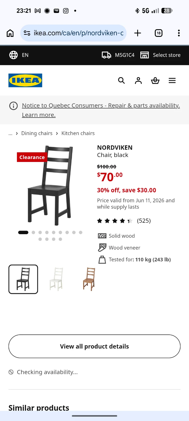 Nordviken Table + 2 chairs - photo 3