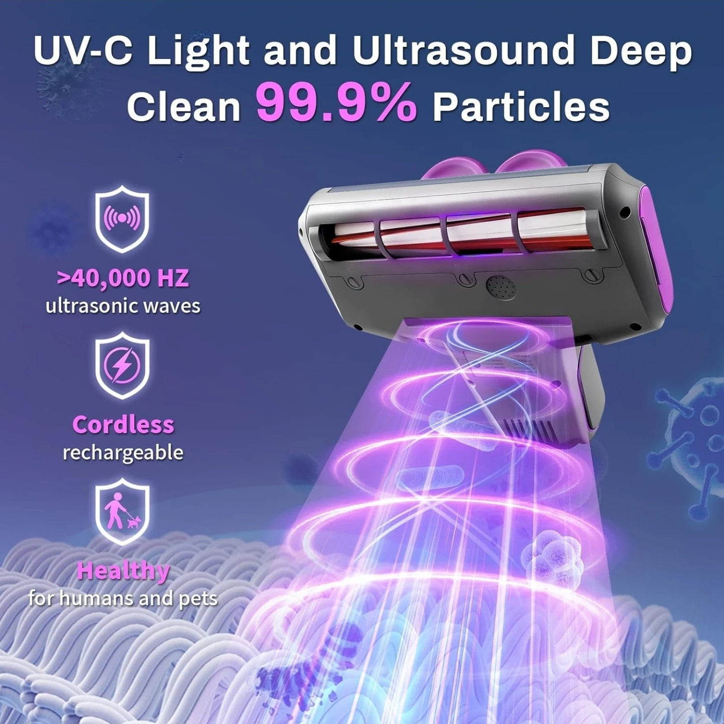 Cordless UV-C Light Vacuum Cleaner with Ultrasound - photo 4