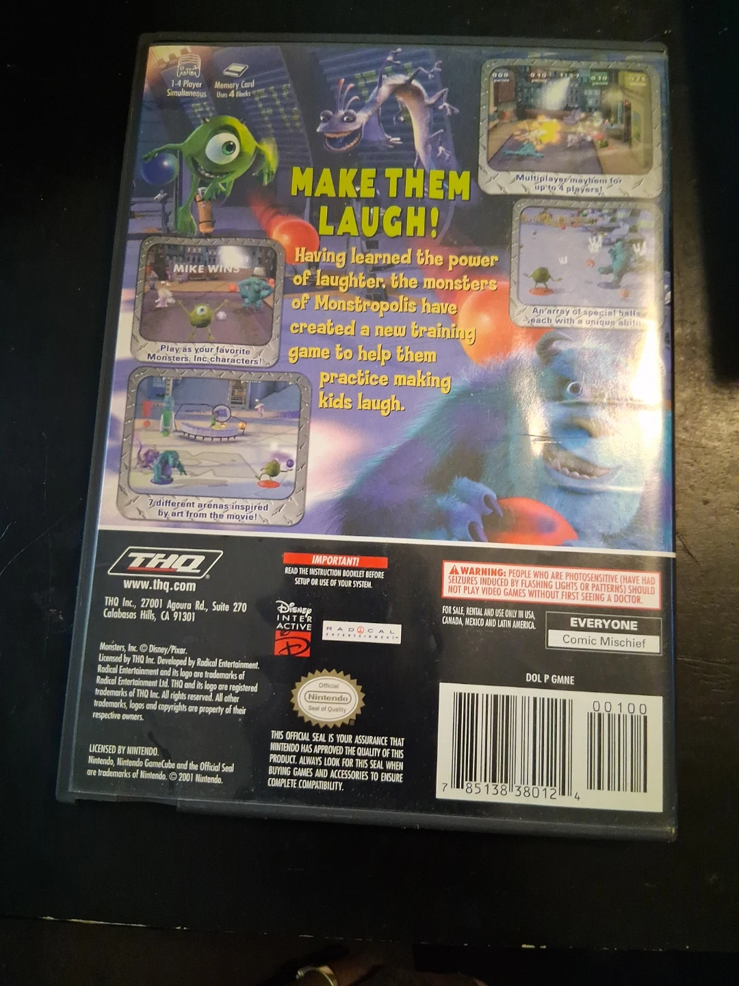 Disney Pixar Monsters Inc. Scream Arena Nintendo GameCube Game - photo 5