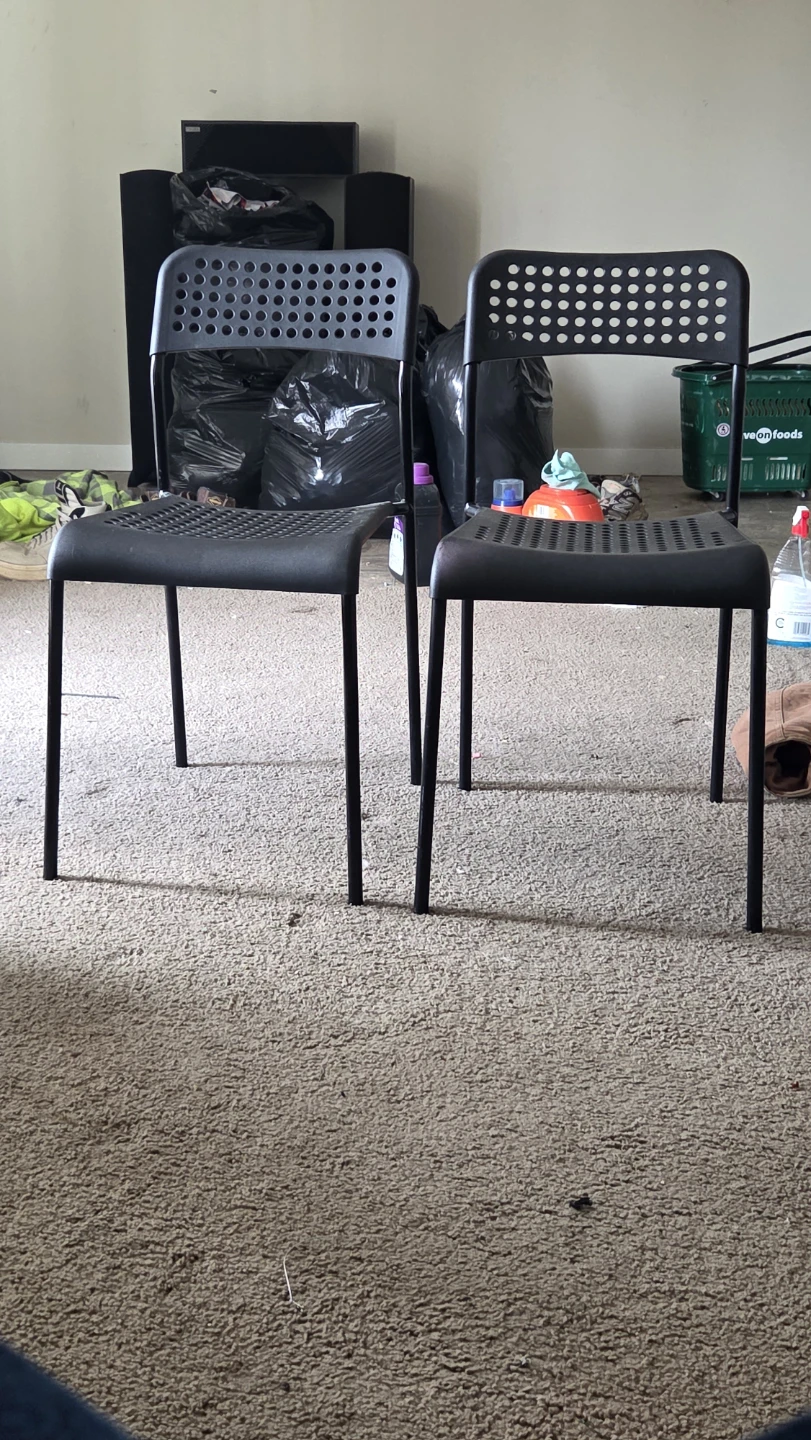 Black IKEA ADDE Chairs (Set of 2)