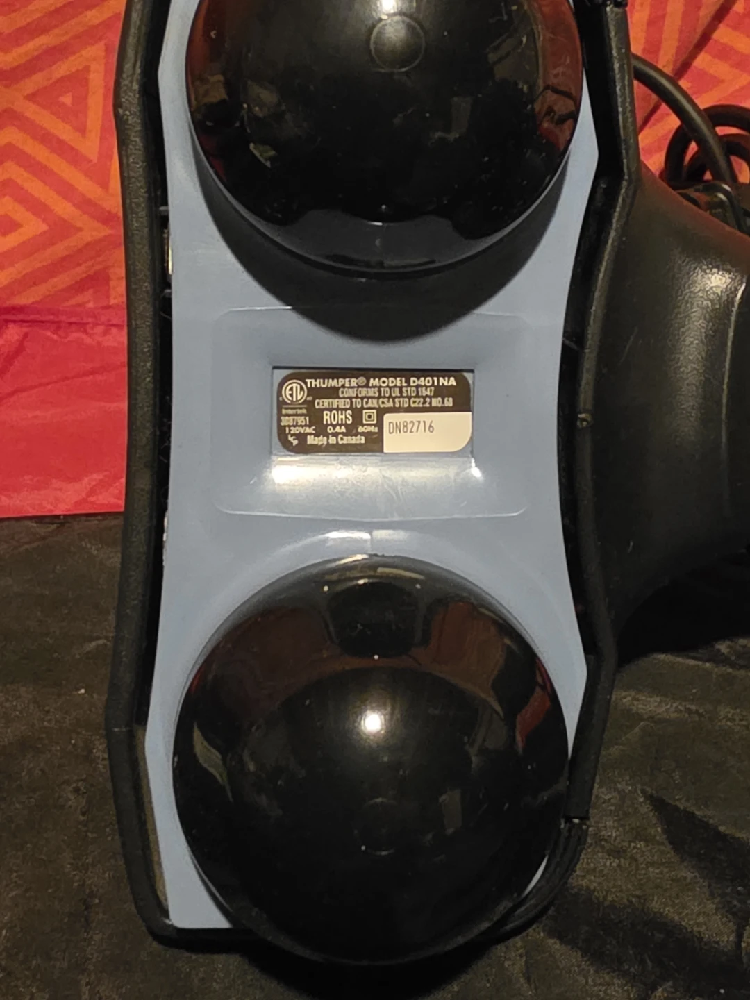 Thumper Model D401NA Massager - photo 4