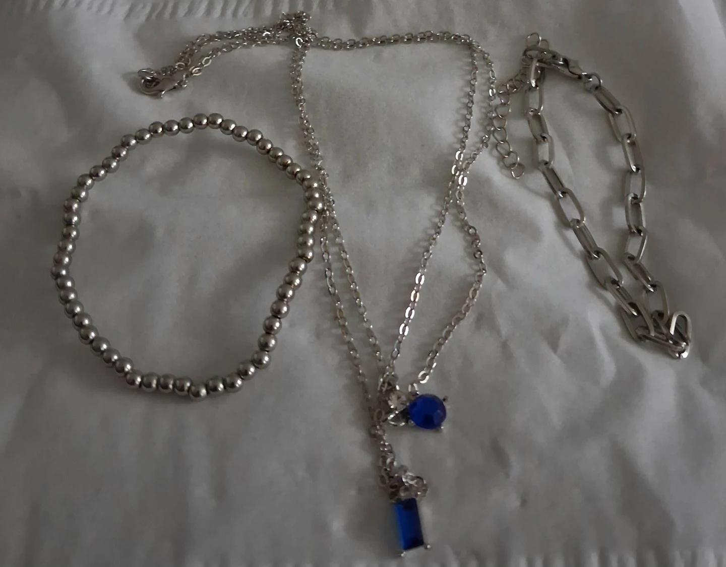 Silver-tone Necklace and Bracelet Set - photo 3
