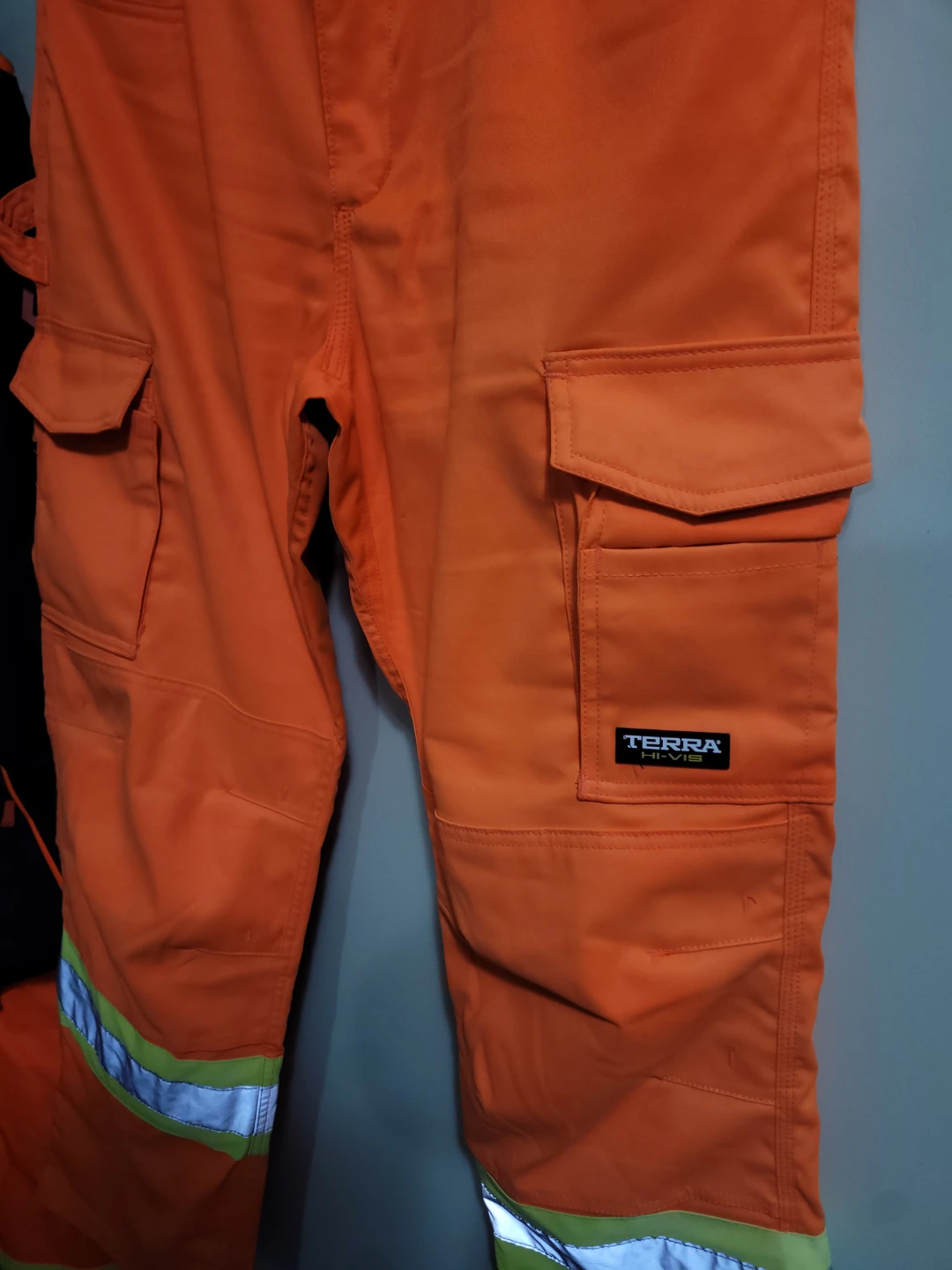 Terra Hi-Vis Work Pants Orange 34/32 - photo 2