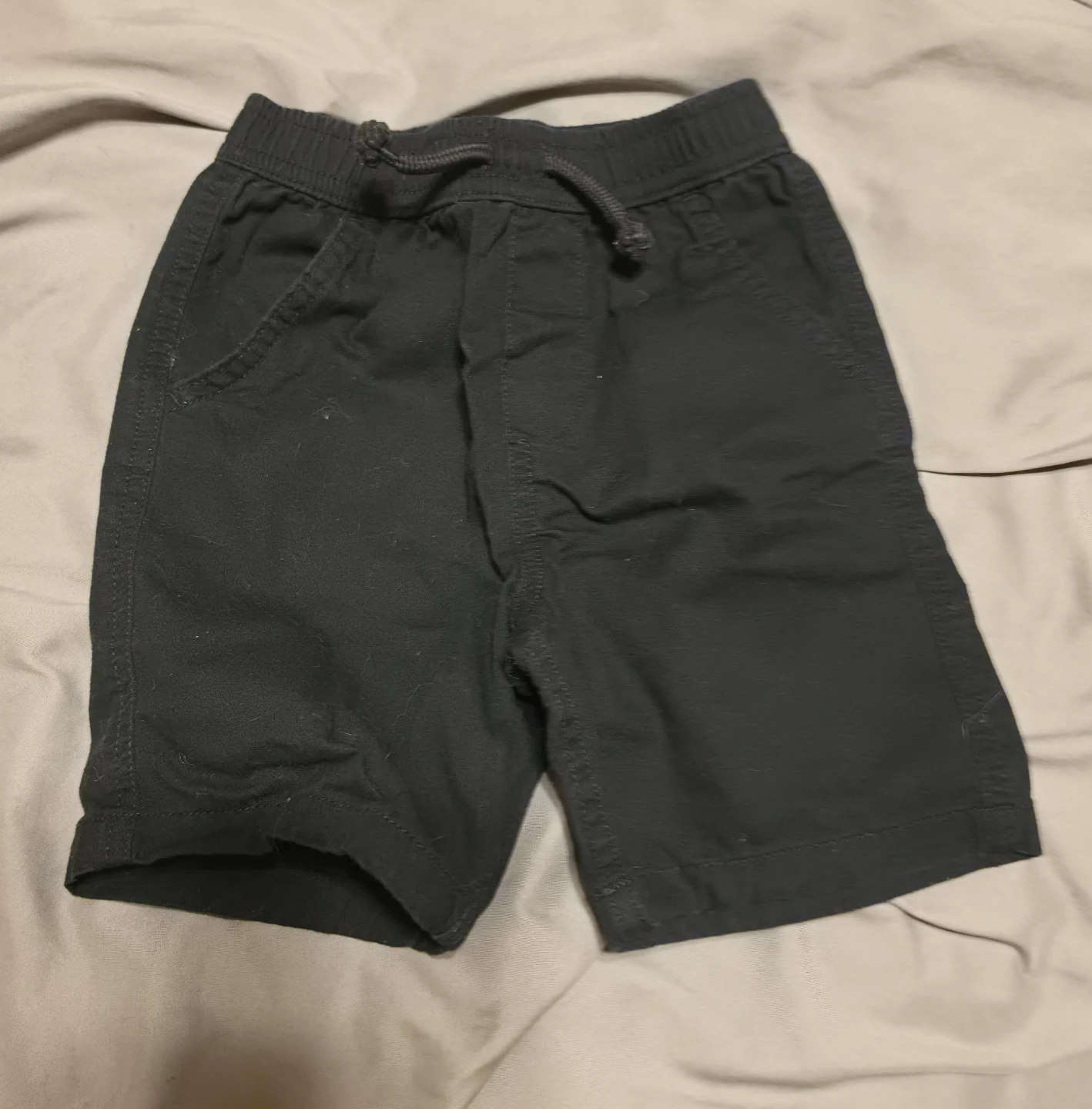 Boys Black Pull-On Shorts