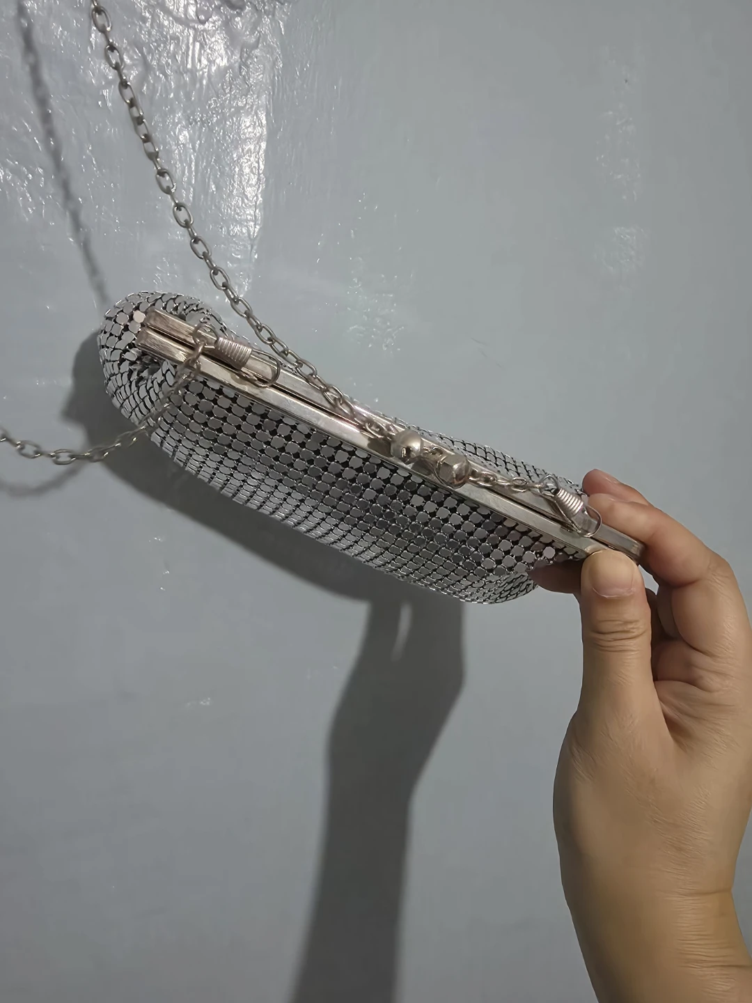 Silver Mesh Clutch Evening Bag ⚽️ - photo 2
