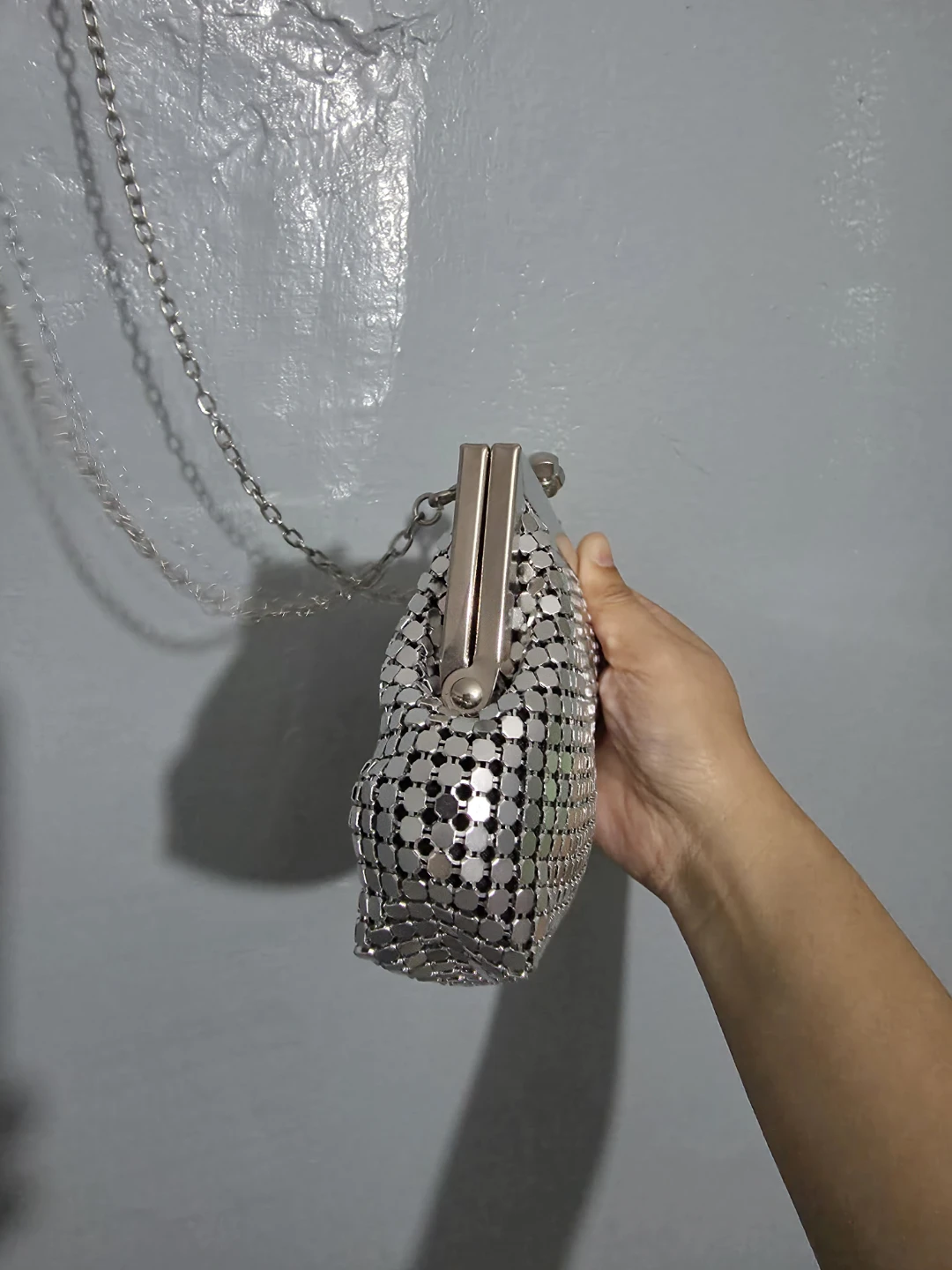 Silver Mesh Clutch Evening Bag ⚽️ - photo 3