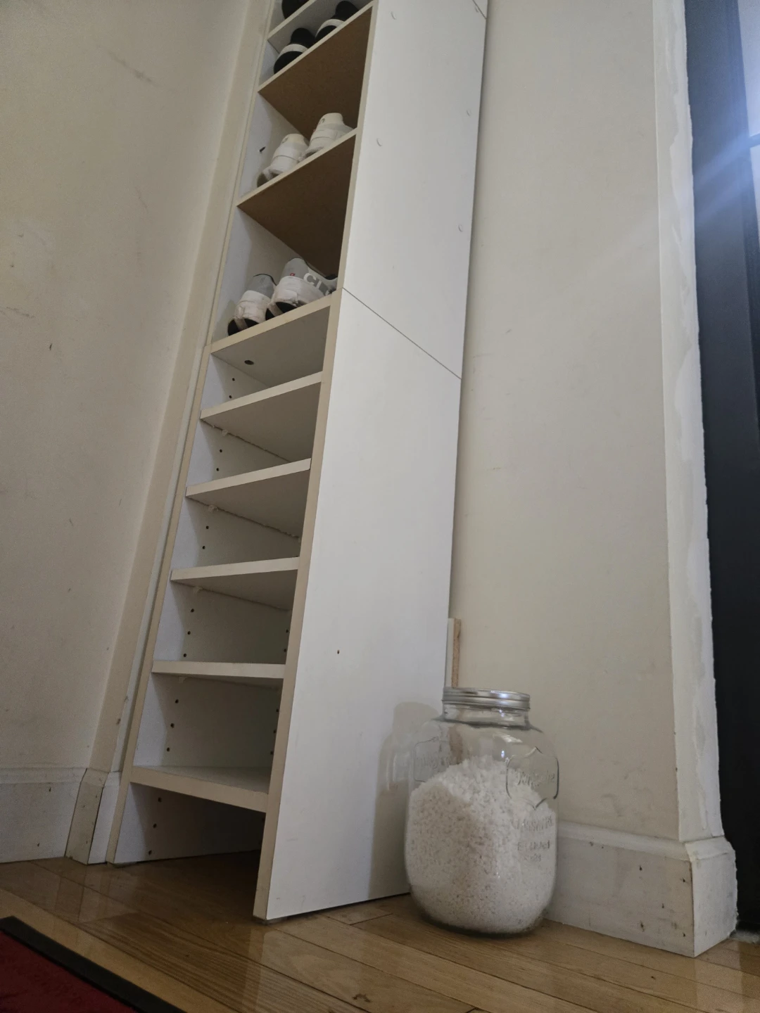 Tall White Shoe Rack with Multiple Shelves - photo 2