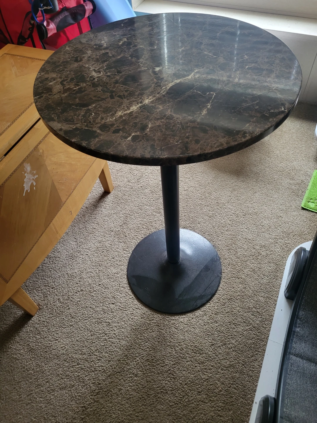 Tall round bar table