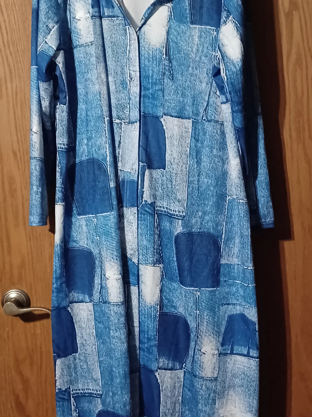 Women's Long Denim Patchwork Dress/Long Cloak or Lounge Wear - photo 2