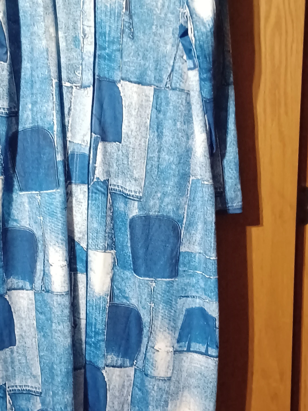 Women's Long Denim Patchwork Dress/Long Cloak or Lounge Wear - photo 3