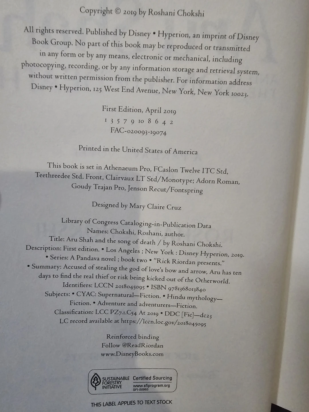 Aru Shah and the Song of Death by Roshani Chokshi - photo 2