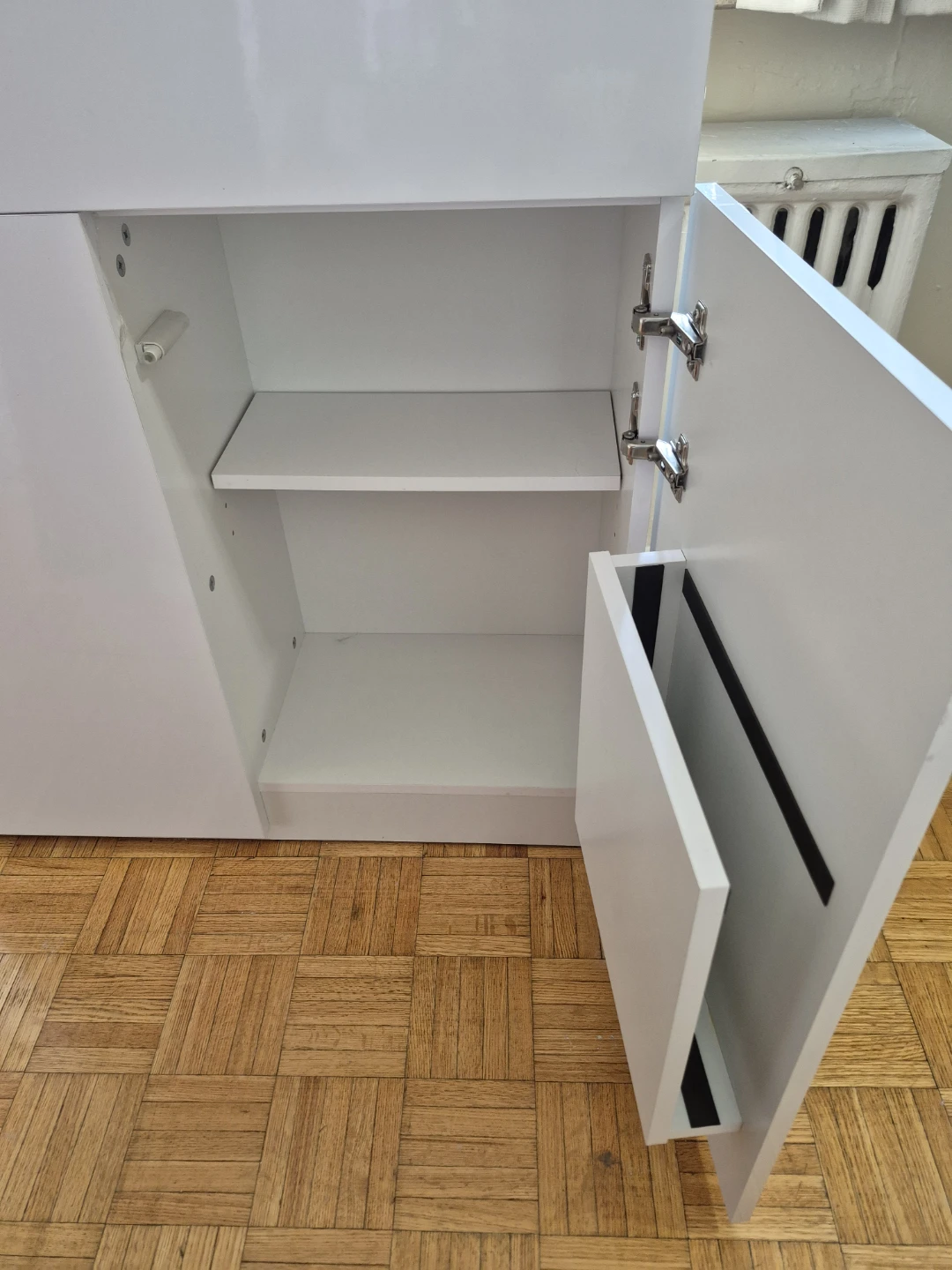 White fold down compact multi-use desk - photo 3