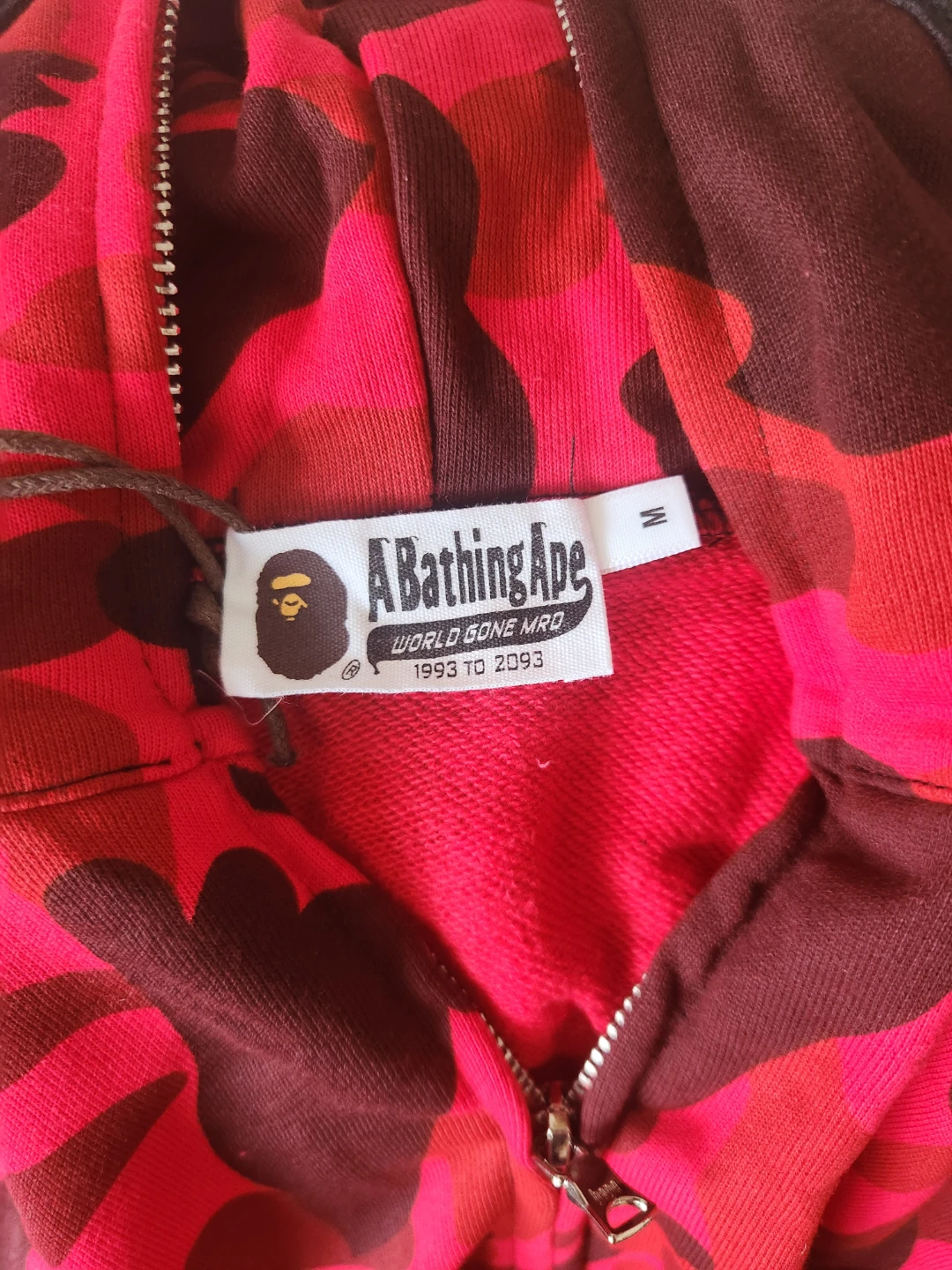 A Bathing Ape Red Camo Shark Full Zip Hoodie - photo 3