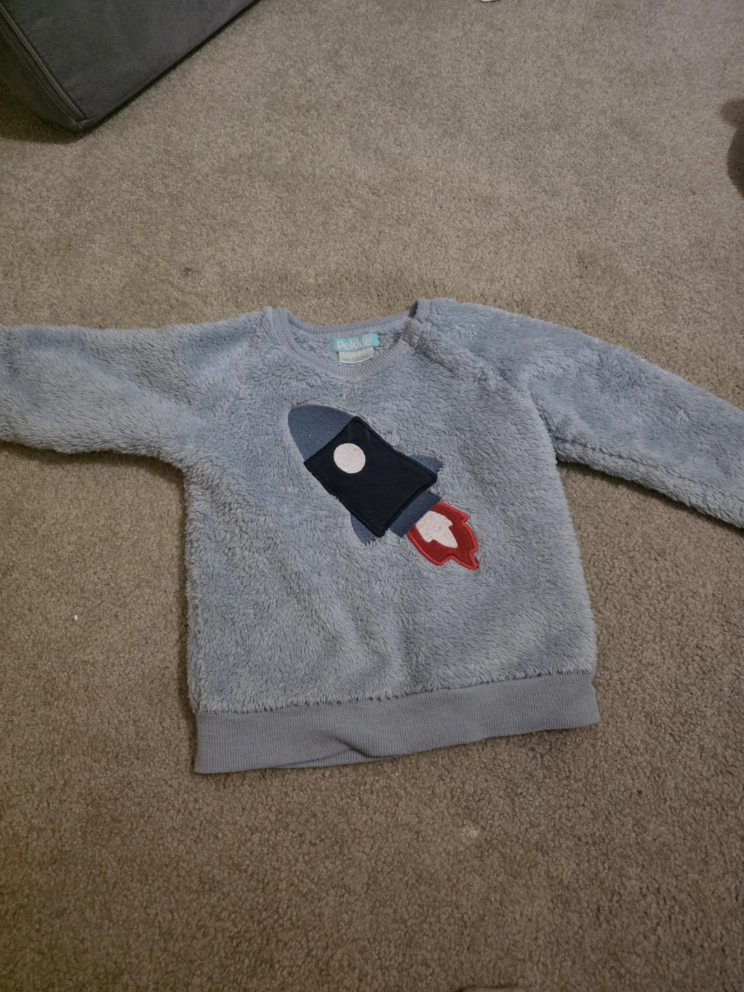 ⚽ Pekkle Blue Rocket Sherpa Fleece Sweater