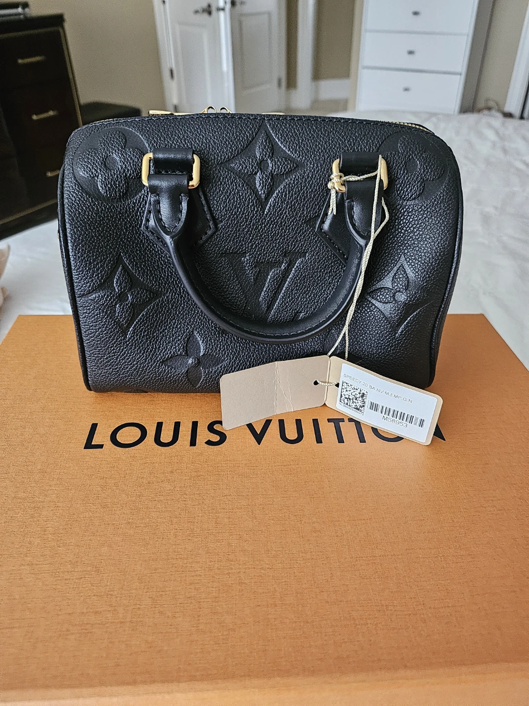 Louis Vuitton Speedy 20 Black Empreinte Leather Handbag - photo 3