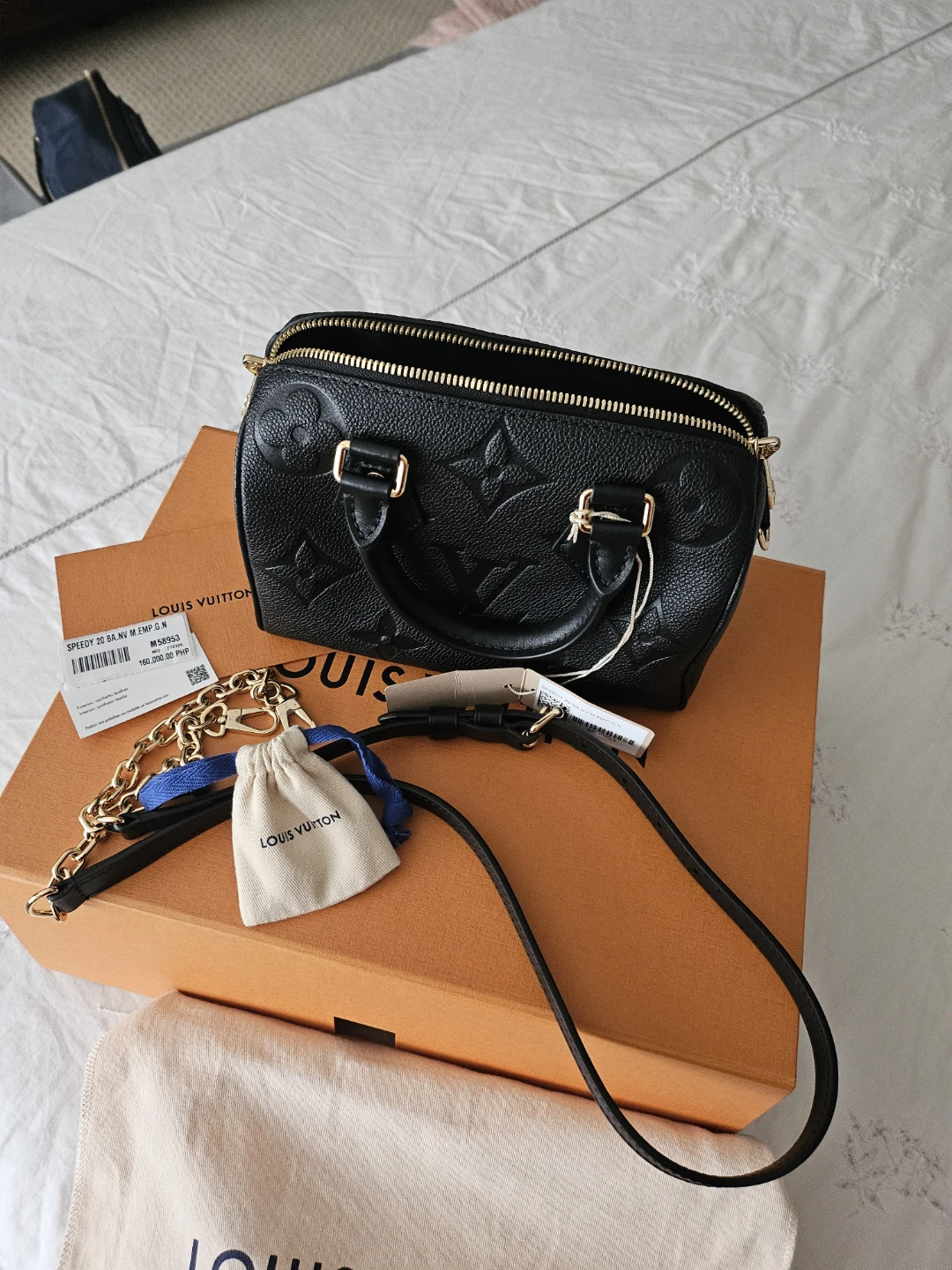 Louis Vuitton Speedy 20 Black Empreinte Leather Handbag - photo 4