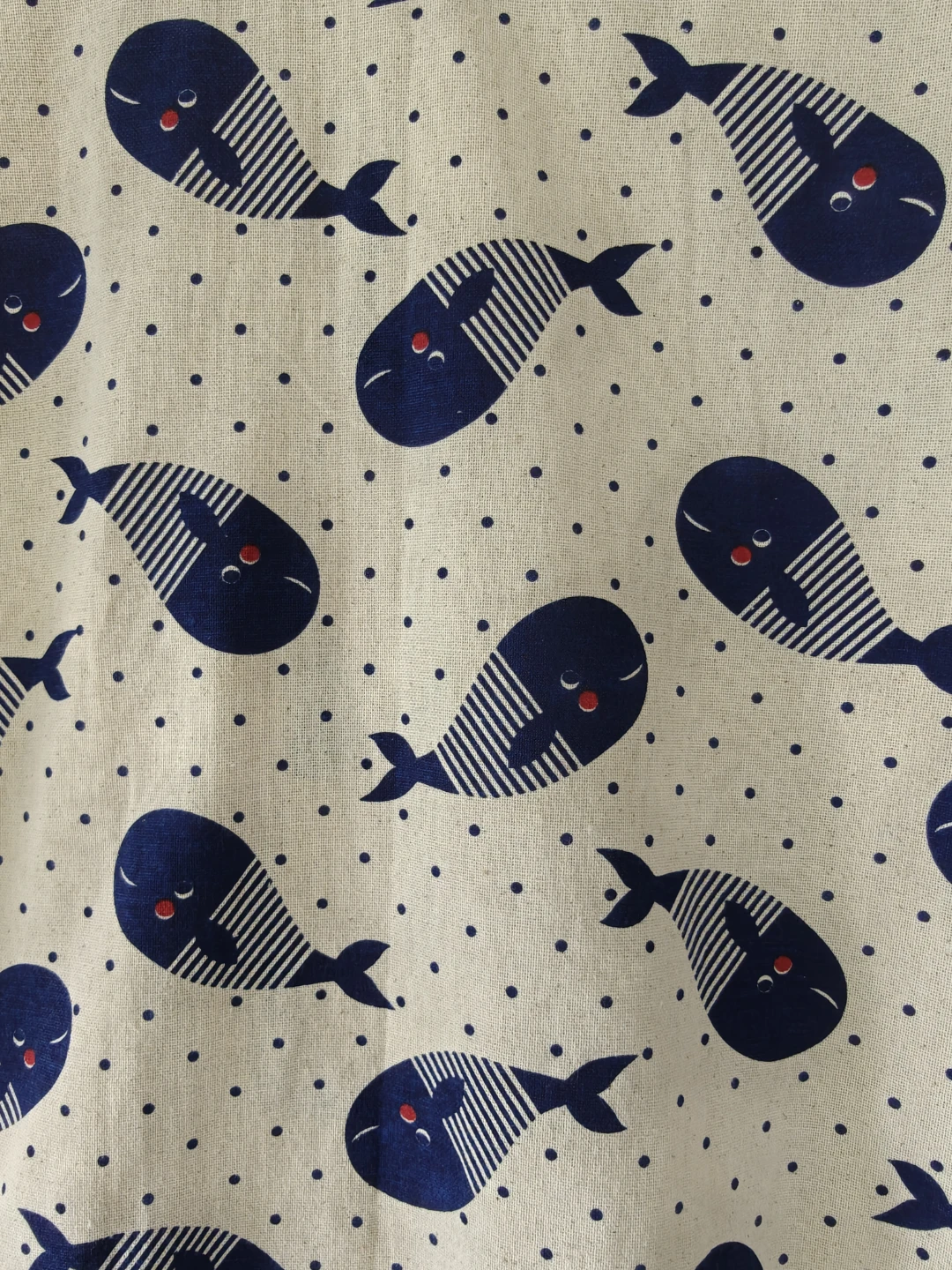Cream Whale Print Short Sleeve Button-Up Shirt - photo 3