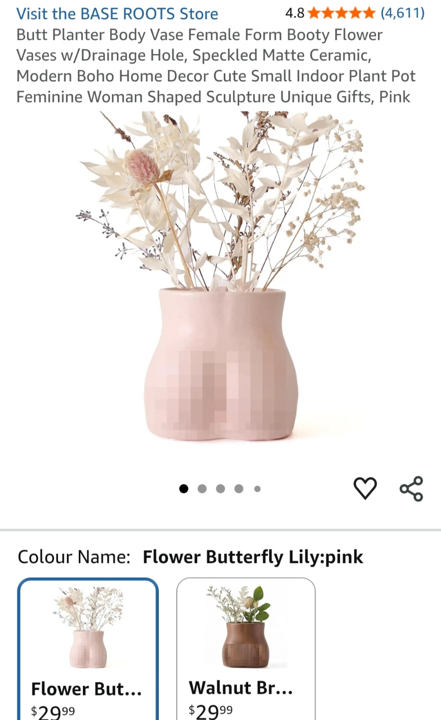 Sandy Butt Planter Vase - Female Form Ceramic Pot