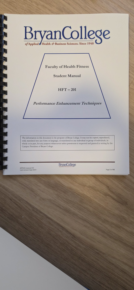 Bryan College Student Manuals - Health Fitness Faculty - photo 2