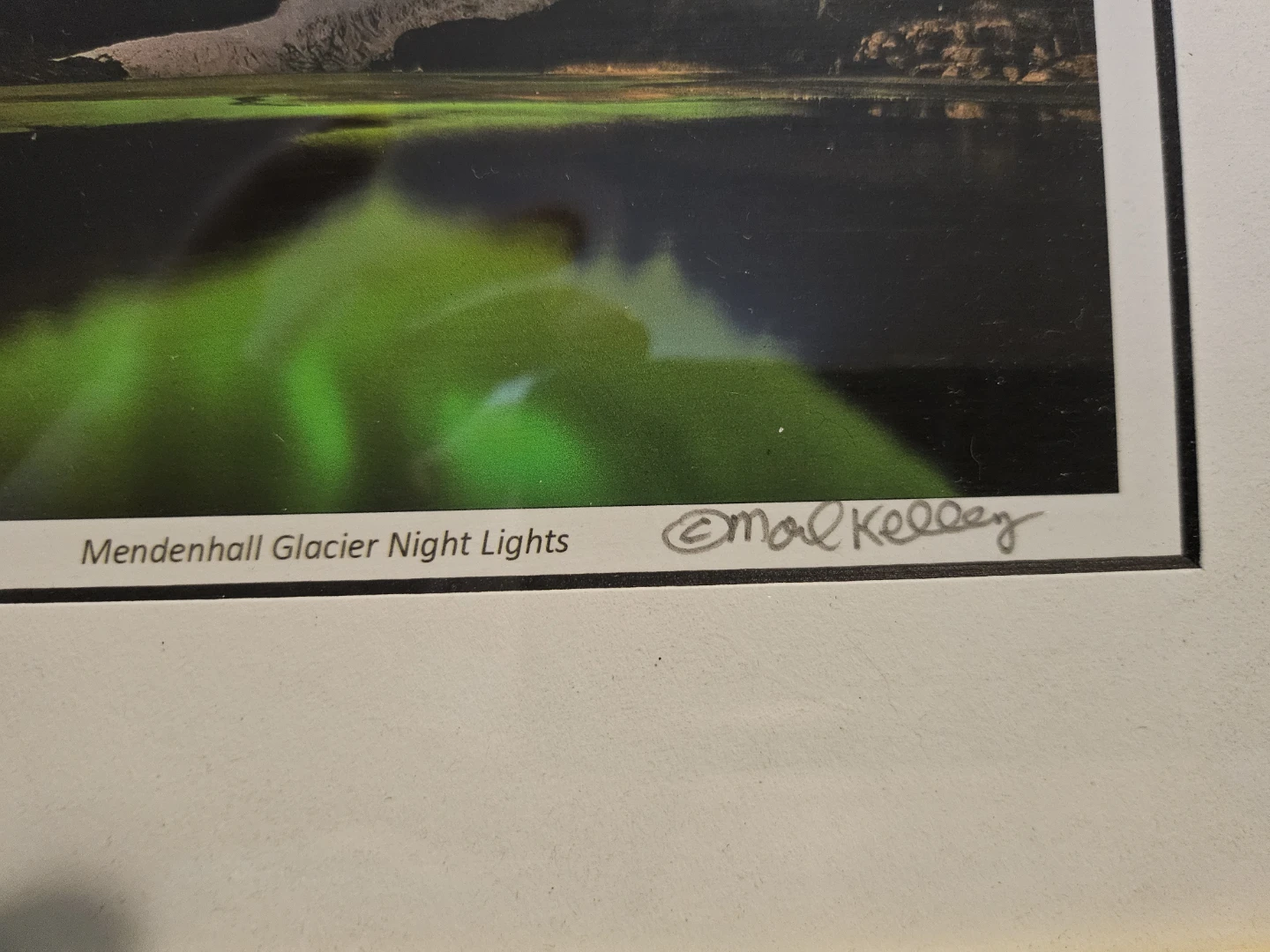 Mendenhall Glacier Night Lights Framed Print by Mal Kelley - photo 2