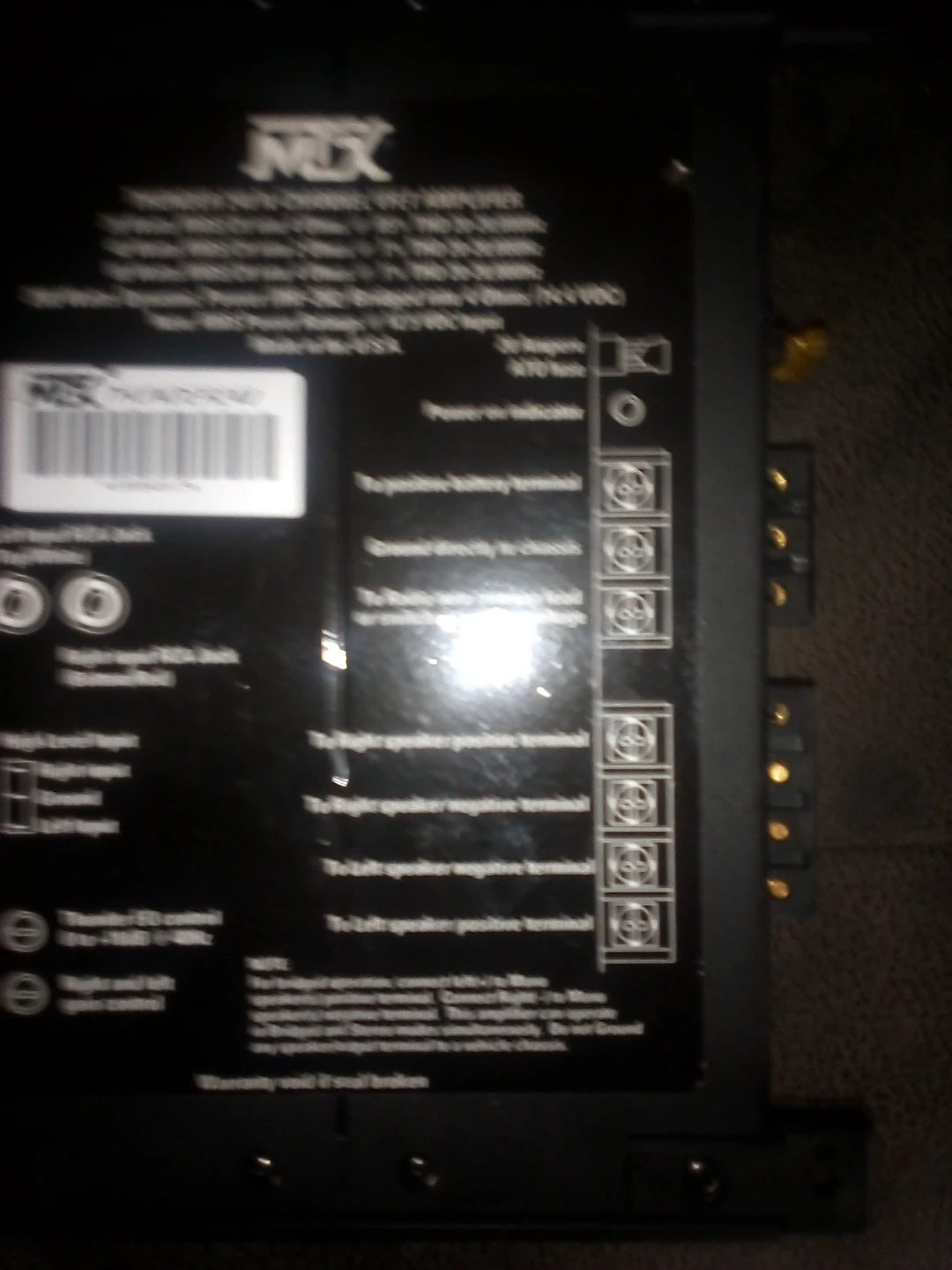 MTX Thunder 240 Power Amplifier - photo 2