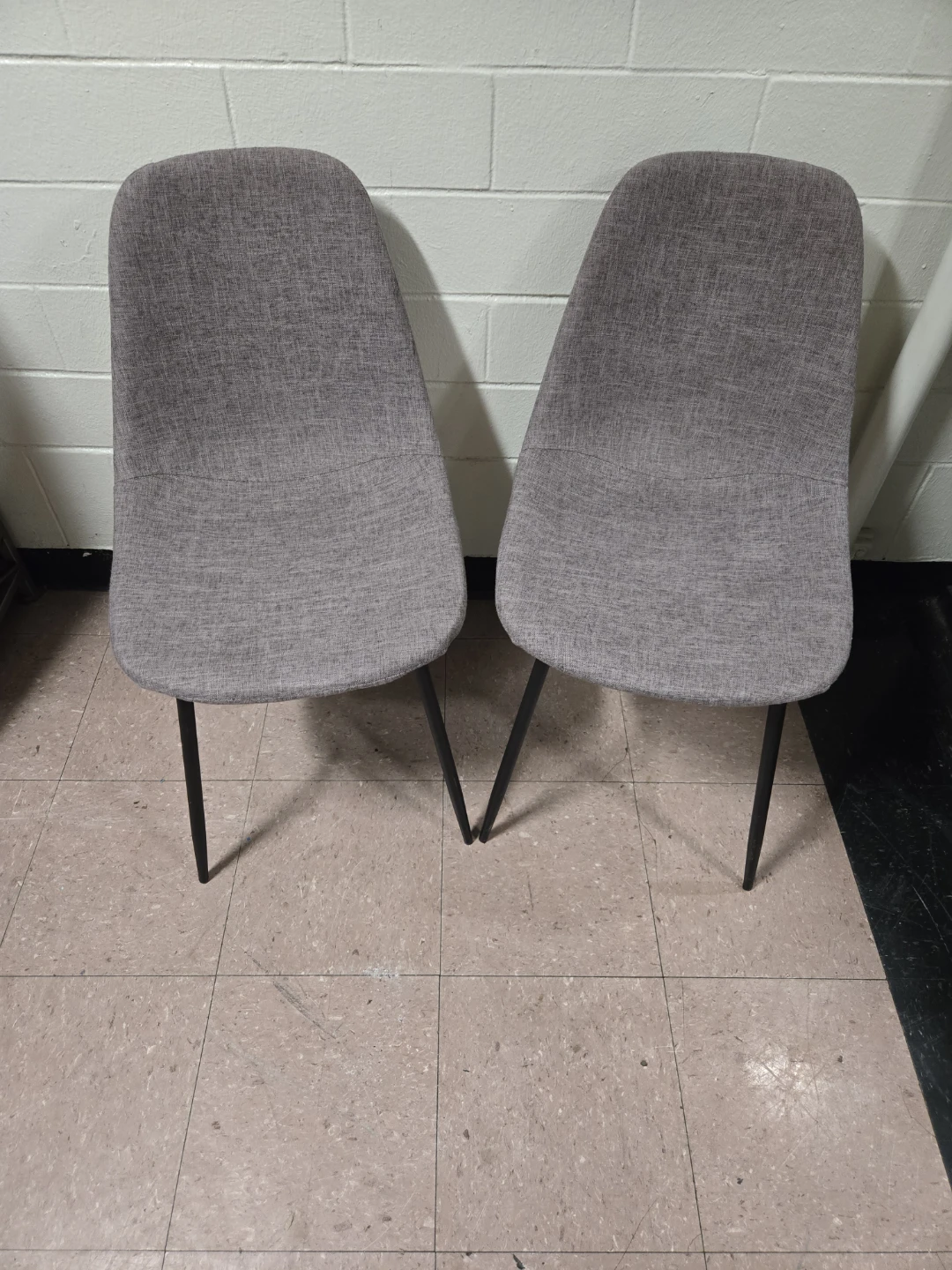 TITLEMid Century Modern Gray Fabric Dining Chairs - Set of 2 - photo 2