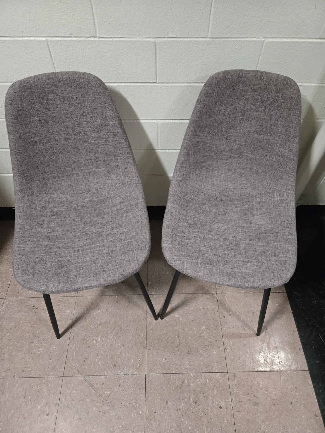 TITLEMid Century Modern Gray Fabric Dining Chairs - Set of 2 - photo 5