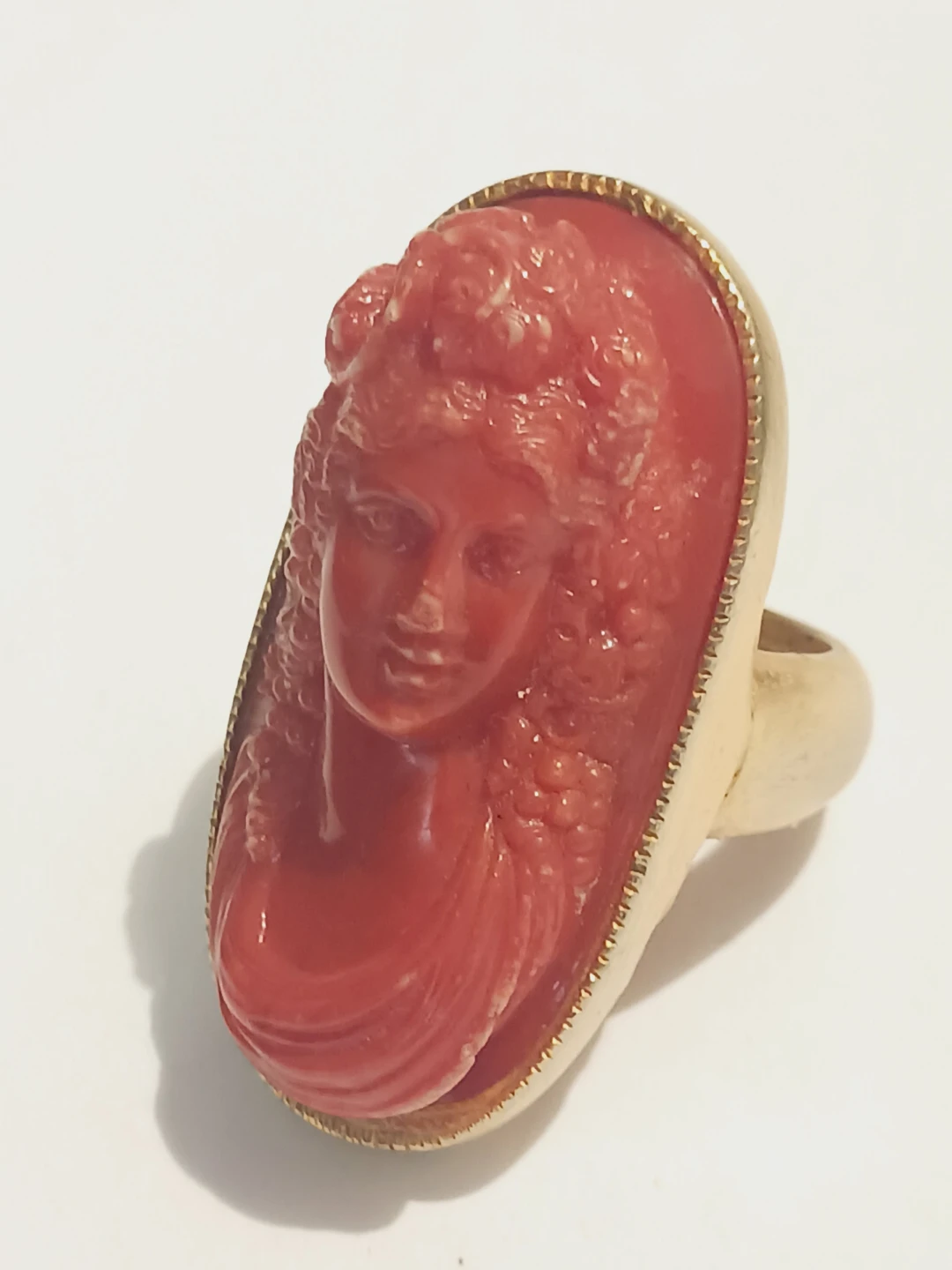 Antique Estate Gorgeous Carved Cameo Ring. 6. - photo 4