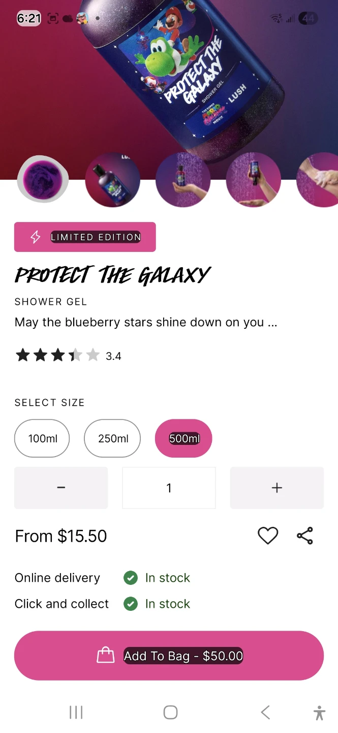Lush Protect The Galaxy Shower Gel 250ml