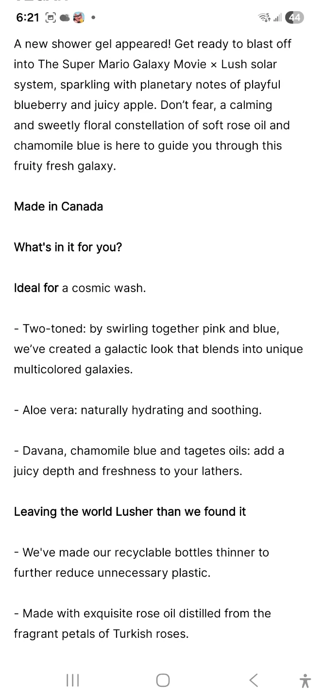 Lush Protect The Galaxy Shower Gel 250ml - photo 2