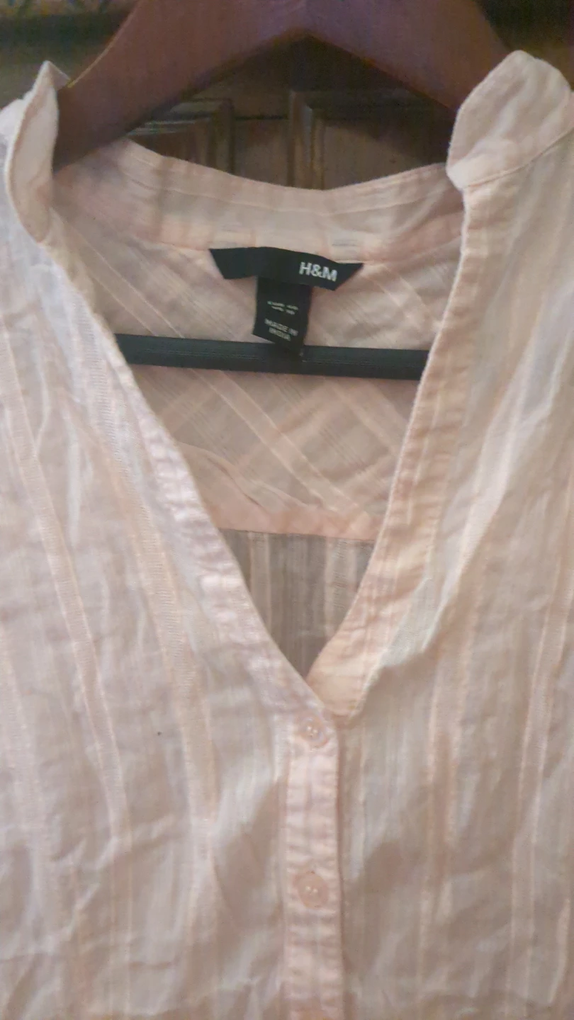 H&M Women's Pink Button-Up Blouse Size US 10 - photo 2