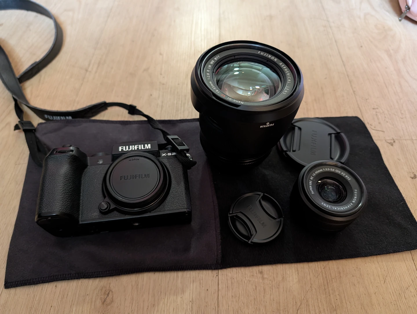 Fujifilm X-S20 Camera with Two Lenses