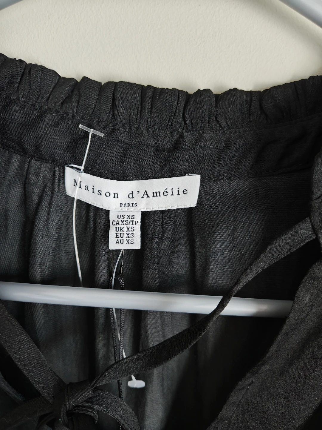 Maison d'Amélie Black Ruffle Sleeve Top - photo 3