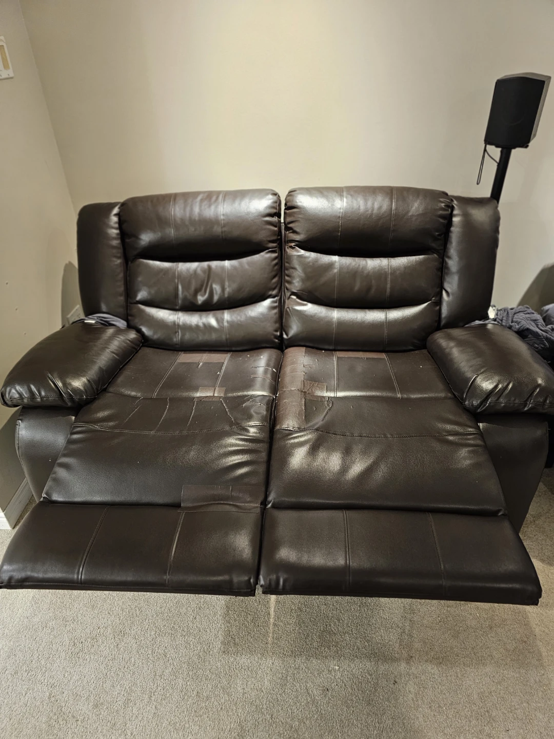 Recliner sofa set ( 3 seater + 2 seater) with covers - photo 4