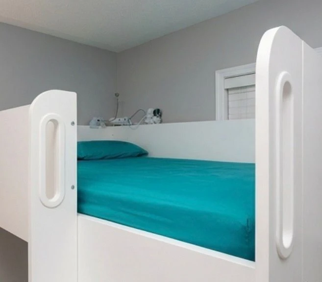 White Loft Bed with Desk and Storage IKEA - photo 4