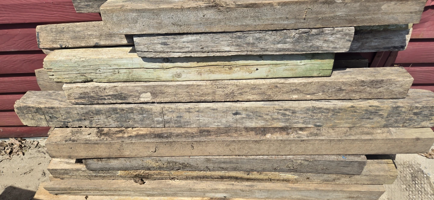 Used hard Wood Beams firewood